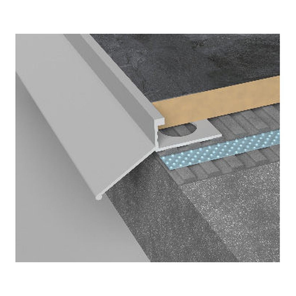 [661009] BODAG START L-Shaped Balcony Drip Edge Profile, Aluminium, Silver Anodised, 10mm, 270cm