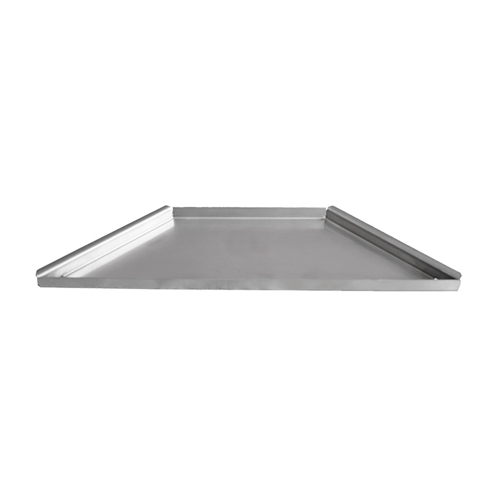 SUBSTRAT Verfliesbare Ablage, Edelstahl gebürstet, Trapez, 310 x 90 mm
