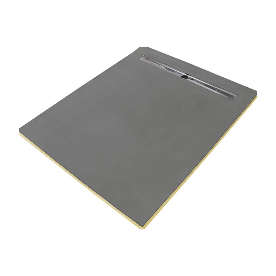 [15492] SUBSTRAT Tilable Shower Tray, with Linear Drain (1800 mm x 1000 mm - Drain 800 mm - 1-way Slope)