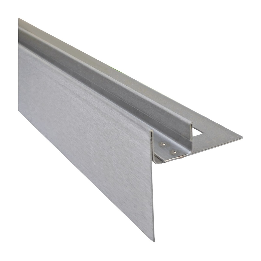 SUBSTRAT Profilo a Pendenza per Vetro, Acciaio Inox Spazzolato, 12,5mm