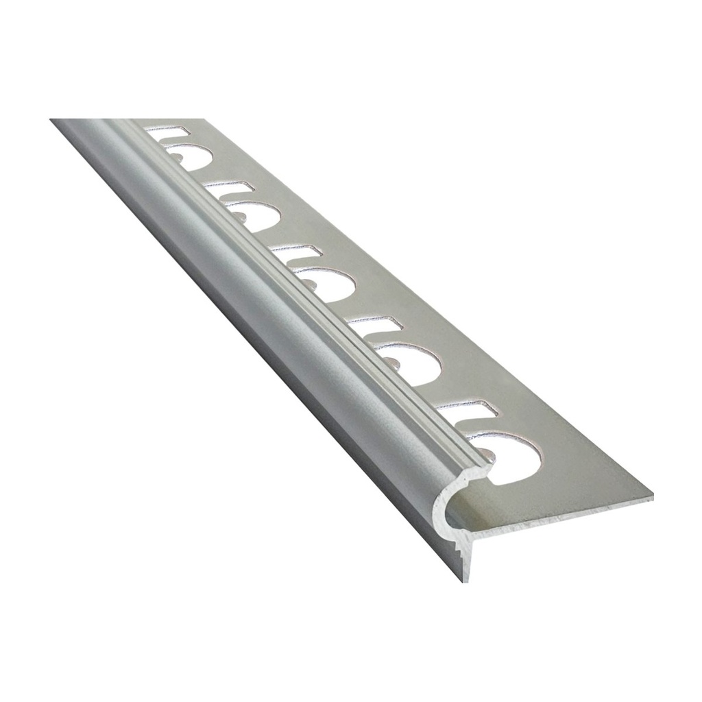 [15891] SUBSTRAT Rounded Stair Nosing, Aluminium, 250cm (Mat Anodised, 13,5mm)